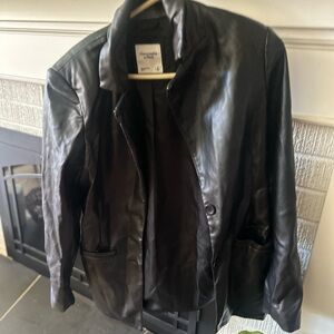 Abercrombie & Fitch Black Leather Jacket
